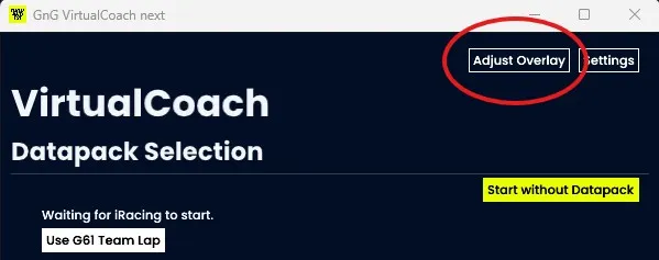 Adjust Overlay Button